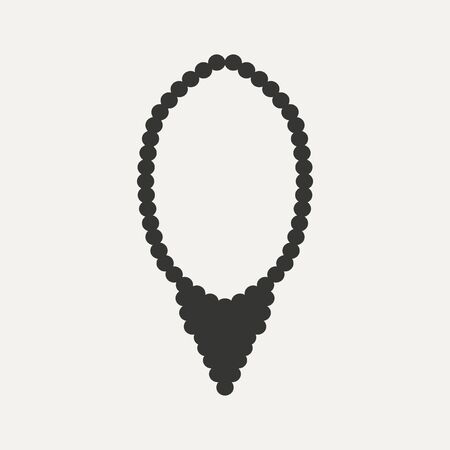 necklace in black and whiteのイラスト素材