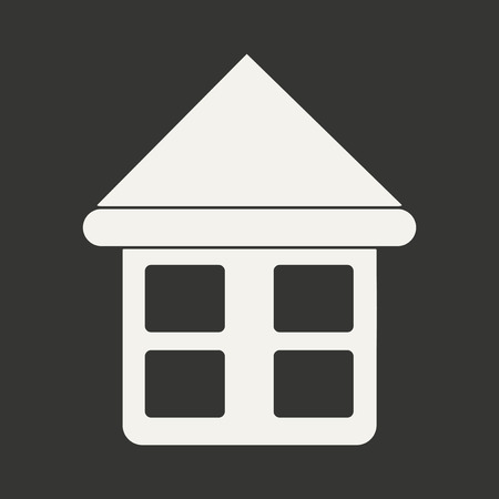 Flat in black and white mobile application houseのイラスト素材