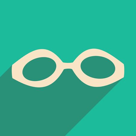 Flat with shadow icon and mobile applacation gogglesのイラスト素材