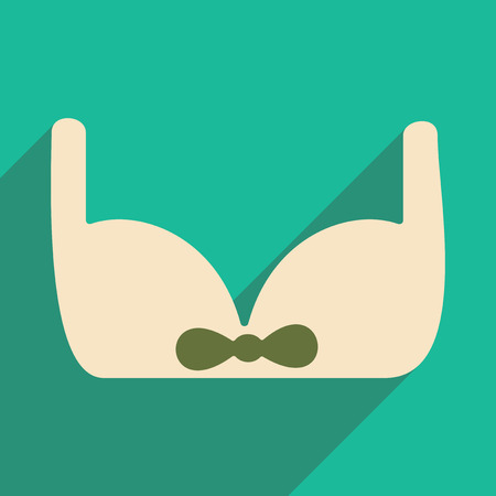 Flat with shadow icon and mobile applacation braのイラスト素材