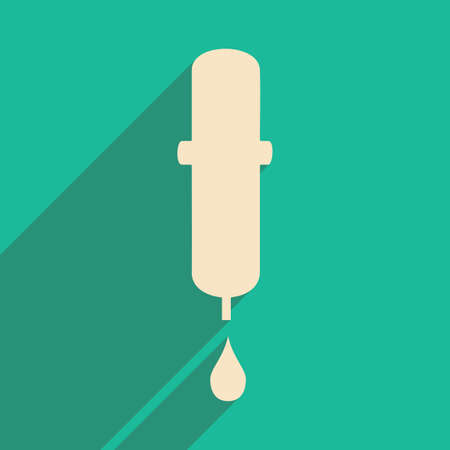 Flat with shadow icon and mobile applacation droppersのイラスト素材