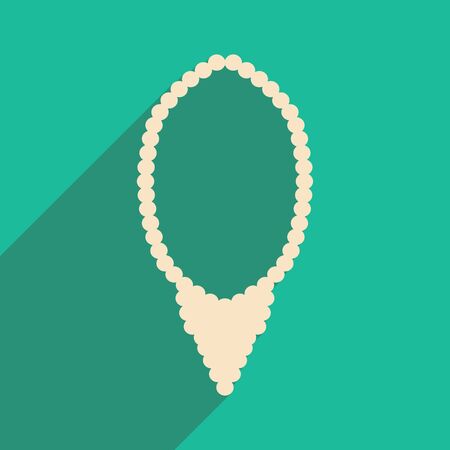 Flat with shadow icon and mobile applacation necklaceのイラスト素材