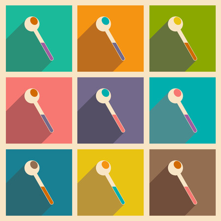 Flat with shadow icon and mobile applacation pipetteのイラスト素材