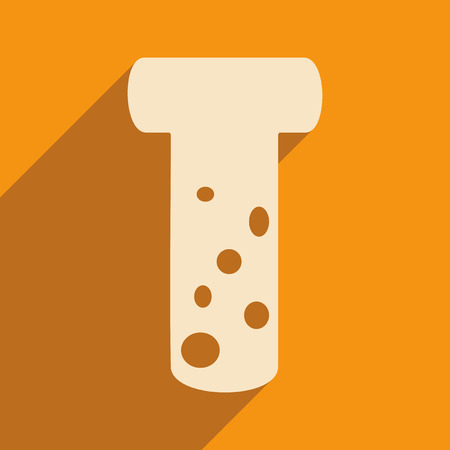 Flat with shadow icon and mobile applacation flaskのイラスト素材