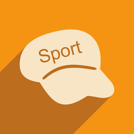 Flat with shadow icon and mobile applacation capのイラスト素材