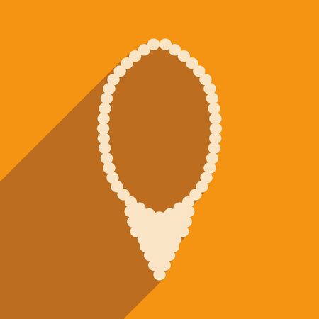 Flat with shadow icon and mobile applacation necklaceのイラスト素材