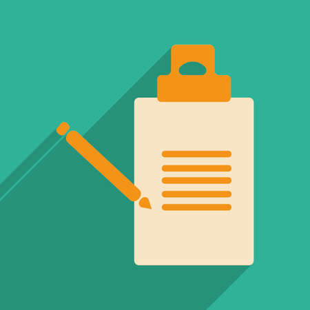 Flat with shadow icon and mobile applacation documentsのイラスト素材