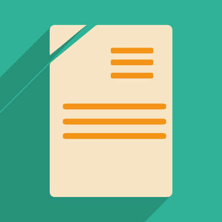 Flat with shadow icon and mobile applacation documentsのイラスト素材