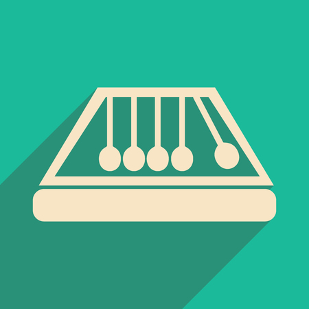 Flat with shadow icon and mobile applacation symbolのイラスト素材