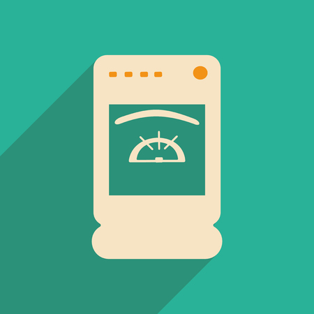 Flat with shadow icon and mobile applacation cookerのイラスト素材