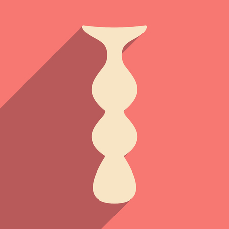 Flat with shadow icon and mobile application mine hookahのイラスト素材