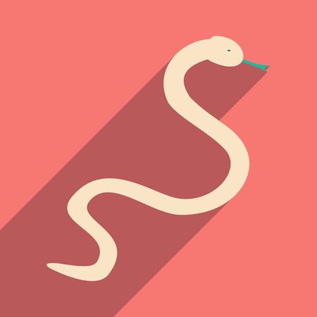 Flat with shadow icon and mobile application snakeのイラスト素材