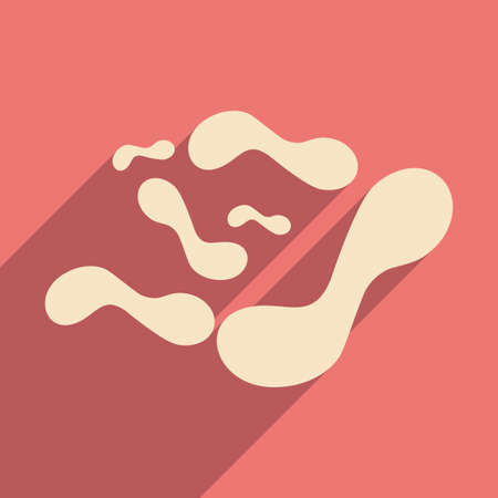 Flat with shadow concept and mobile application peanutsのイラスト素材