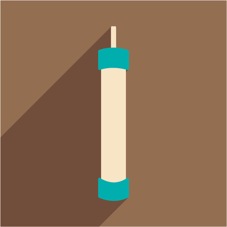 Flat with shadow icon and mobile application hand hookahのイラスト素材