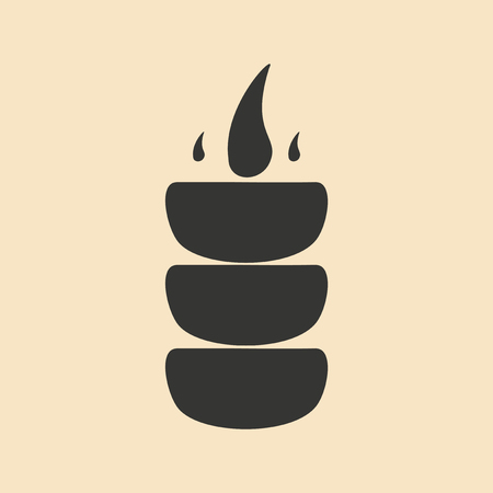 Flat in black and white mobile application coals hookahのイラスト素材