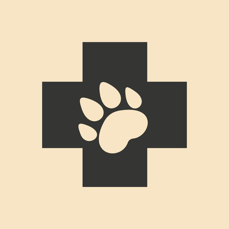 Flat in black and white mobile application Veterinaryのイラスト素材