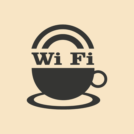 Flat in black and white mobile application wi-Fiのイラスト素材