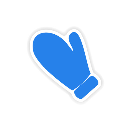 icon sticker realistic design on paper potholderのイラスト素材
