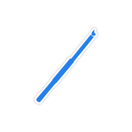 icon sticker realistic design on paper cigarette holderのイラスト素材