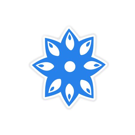 icon sticker realistic design on paper aniseのイラスト素材