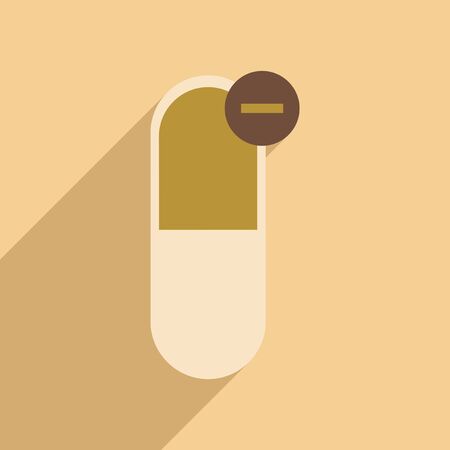 Flat with shadow icon and mobile application pharmaceuticsのイラスト素材