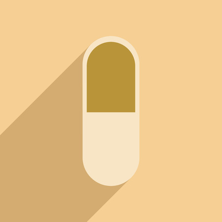 Flat with shadow icon and mobile application pharmaceuticsのイラスト素材