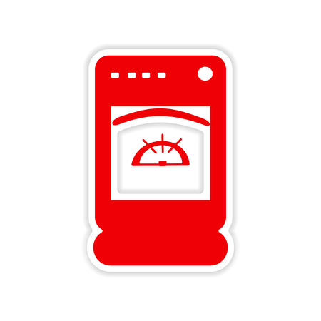 icon sticker realistic design on paper cookerのイラスト素材