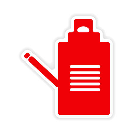 icon sticker realistic design on paper documentsのイラスト素材