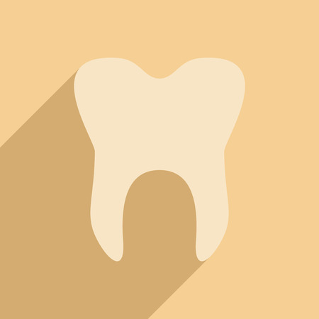 Flat with shadow icon and mobile application Dental logoのイラスト素材