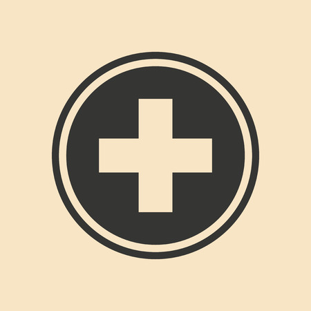 Flat in black and white mobile application hospitalのイラスト素材