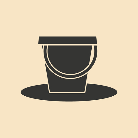Flat in black and white mobile application pailのイラスト素材