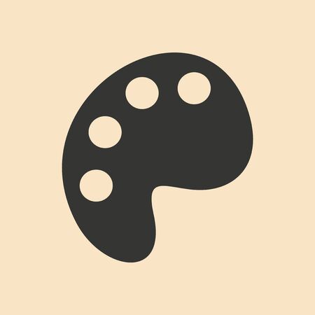 Flat with shadow icon and mobile application paletteのイラスト素材