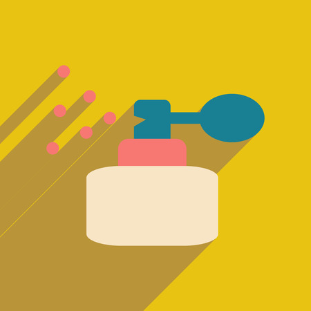 Flat with shadow icon and mobile application perfumeのイラスト素材