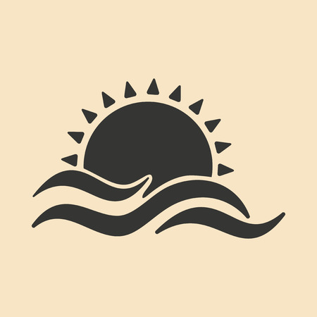 Flat in black and white mobile application sunsetのイラスト素材