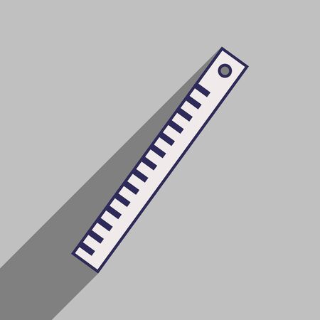 Flat with shadow icon and mobile application rulerのイラスト素材