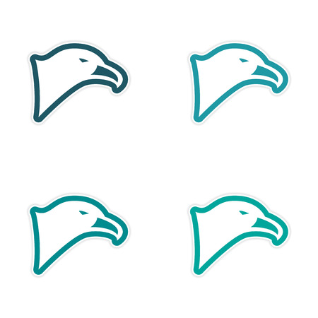 assembly sticker eagle's headのイラスト素材