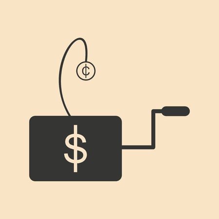 Flat in black and white money boxのイラスト素材