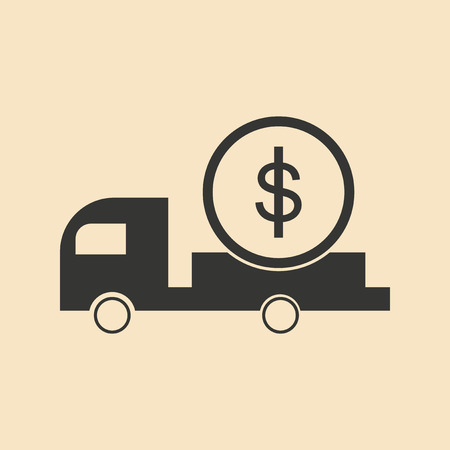 Flat in black and white collector carのイラスト素材