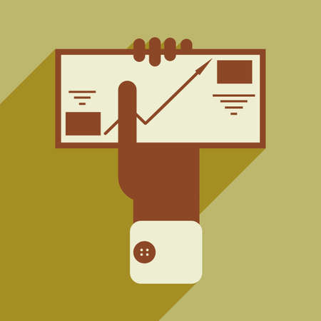 Flat design modern vector illustration icon Infographic in handのイラスト素材