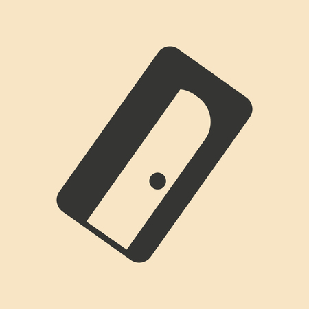 Flat in black and white mobile application pencil sharpenerのイラスト素材