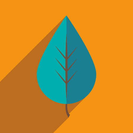 Flat with shadow icon and mobile application foliageのイラスト素材