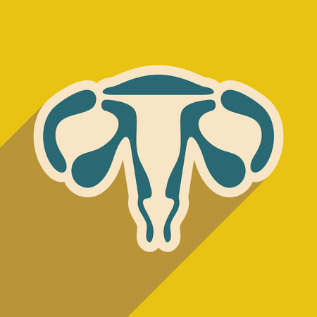 Icon of woman's vagina in flat styleのイラスト素材