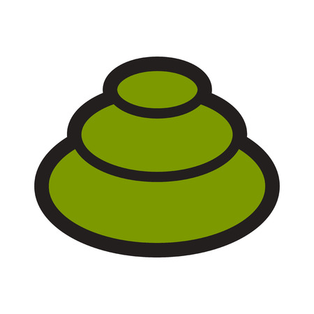 Flat with shadow icon wasabi on stylish backgroundのイラスト素材