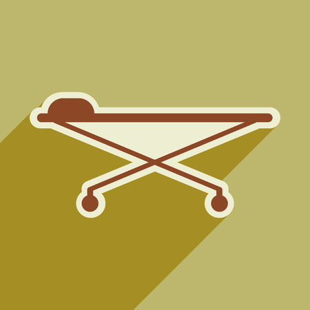 Icon of medical stretcher in flat styleのイラスト素材