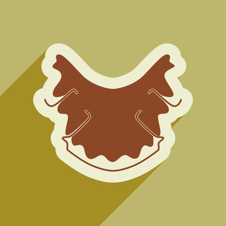 Icon of dental caries in flat styleのイラスト素材