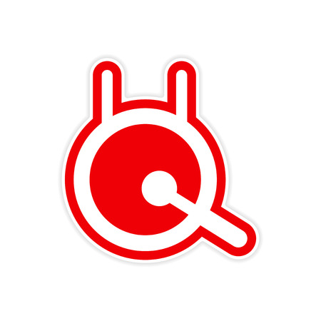 Sticker Chinese gongのイラスト素材