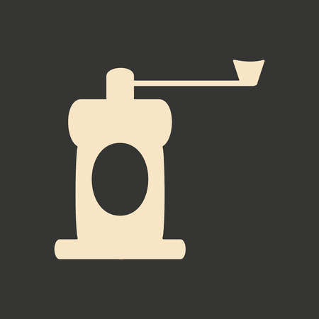 Flat in black and white mobile application coffee millのイラスト素材