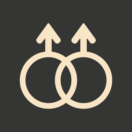 Flat with shadow icon and mobile application sexual signsのイラスト素材