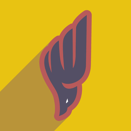 soaring eagle logo realistic icon on yellow backgroundsのイラスト素材