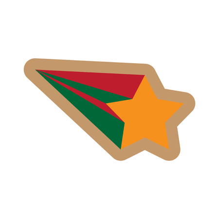 flat icon on white background Christmas starのイラスト素材